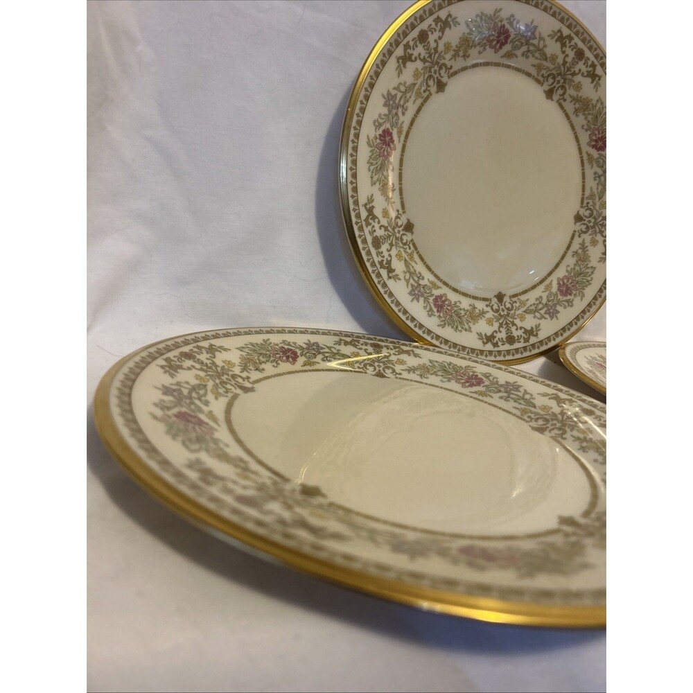 Vintage Lenox China Castle Garden Dinner Plate Lot Of 3 Plates - Picture 7 of 12